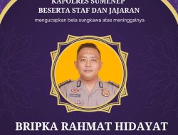 Kapolres Sumenep Pimpin Upacara Pemakaman Bripka Rahmat Hidayat