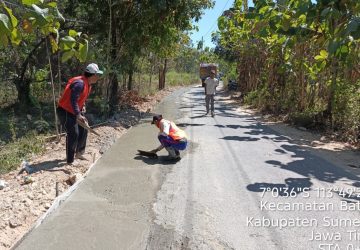 PUTR Sumenep Rekonstruksi Jalan Batuan–Matanair Rp2,57 Miliar, Perkuat Akses Vital dan Cegah Longsor